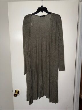 Ambiance Knit Open Cardigan - Olive